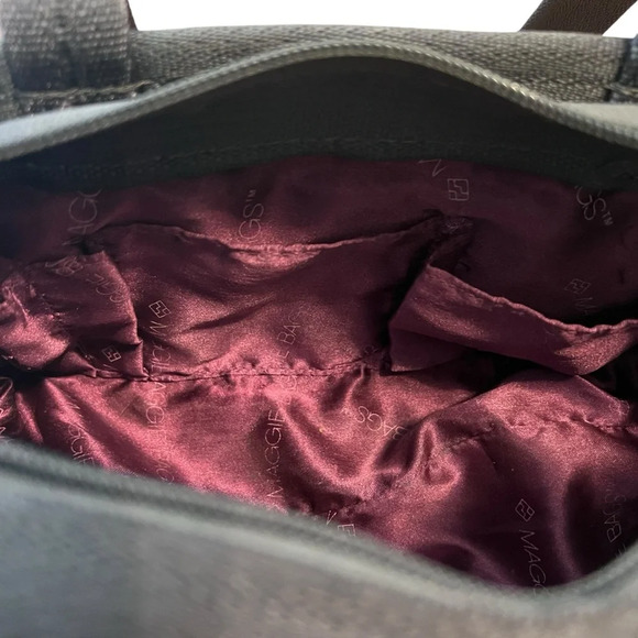 Maggie Bags Black Grey Seatbelt Shoulder Bag - Picture 6 of 7